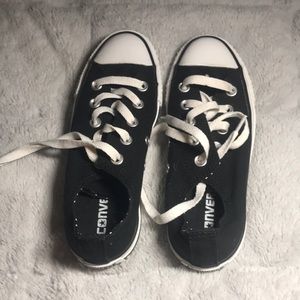 Converse black shoes. Send offers